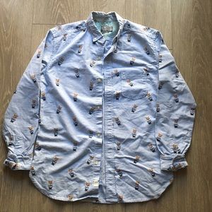 URBAN OUTFITTERS TeddyBear Blue Oxford Button Down
